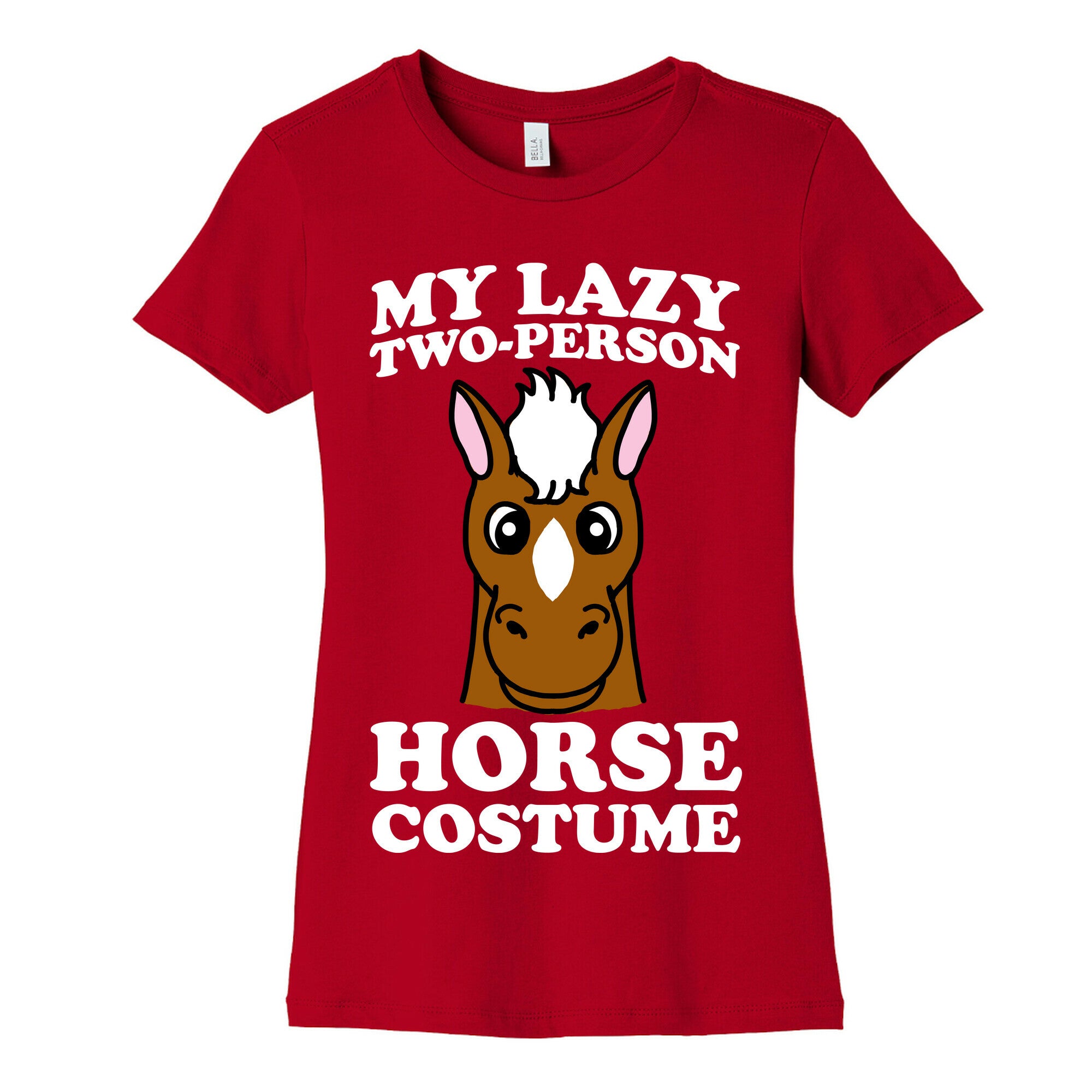 My Lazy Two-Person Horse Costume (head) Women's Cotton Tee