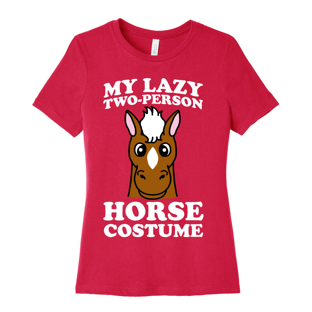 My Lazy Two-Person Horse Costume (head) Women's Cotton Tee