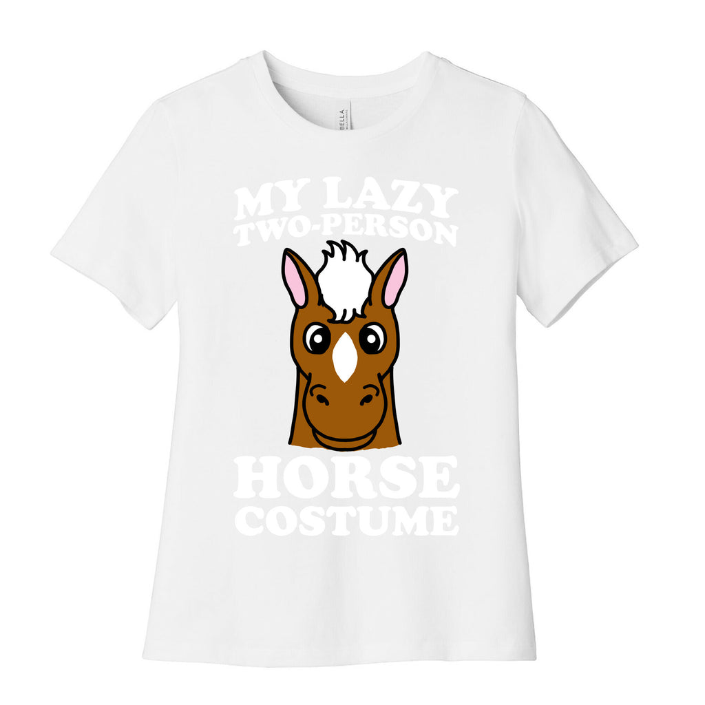 My Lazy Two-Person Horse Costume (head) Women's Cotton Tee