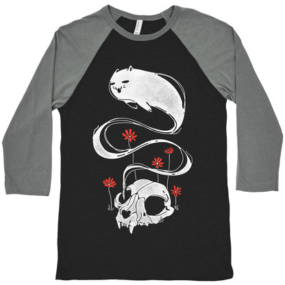 Cat Ghost Baseball Tee
