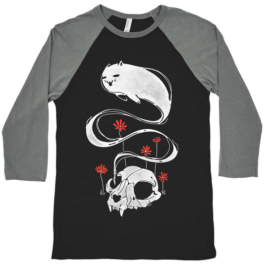 Cat Ghost Baseball Tee