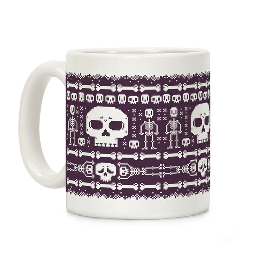 Ugly Skeleton Sweater Pattern Coffee Mug