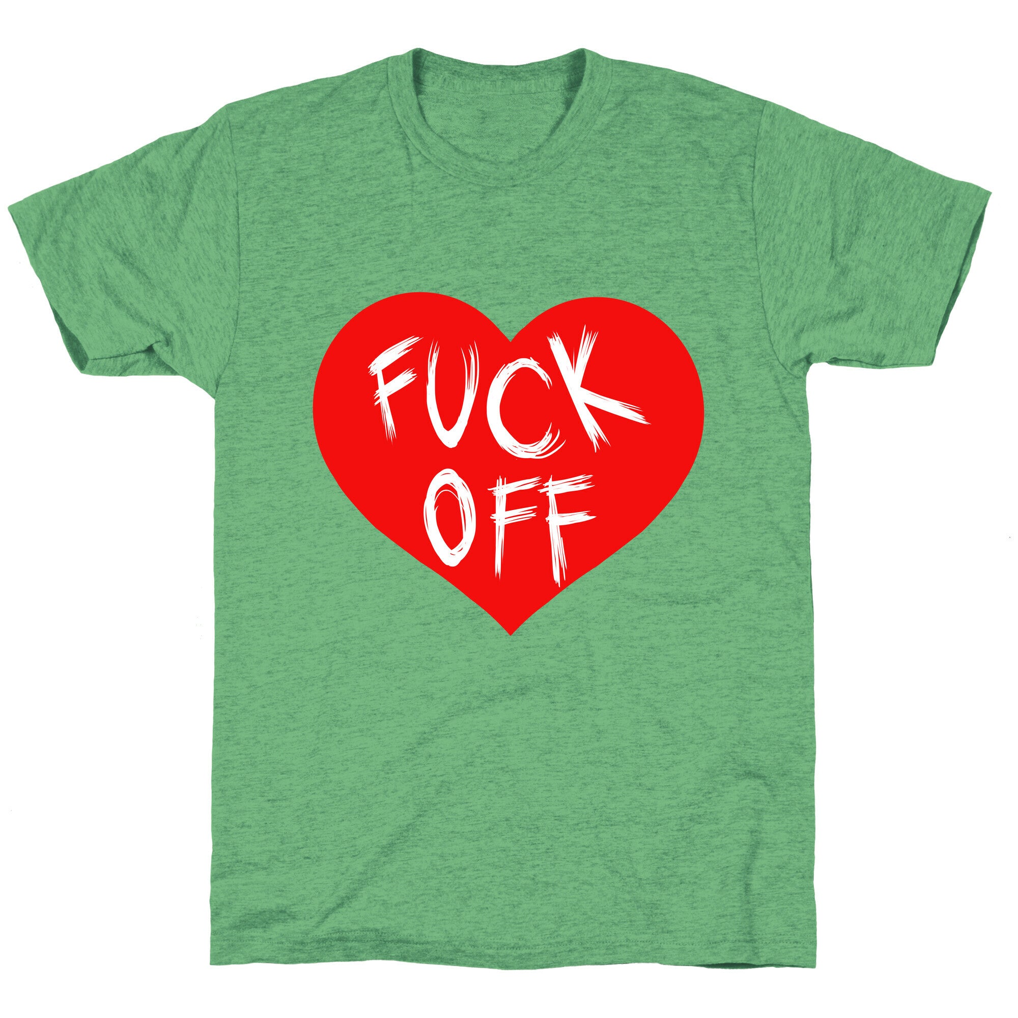 Fuck Off- Heart (Dark Tank) Unisex Triblend Tee