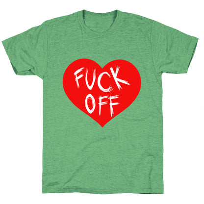 Fuck Off- Heart (Dark Tank) Unisex Triblend Tee