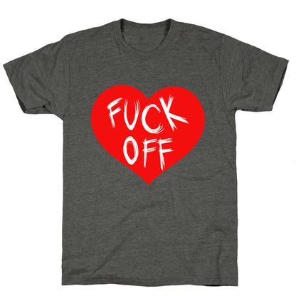 Fuck Off- Heart (Dark Tank) Unisex Triblend Tee