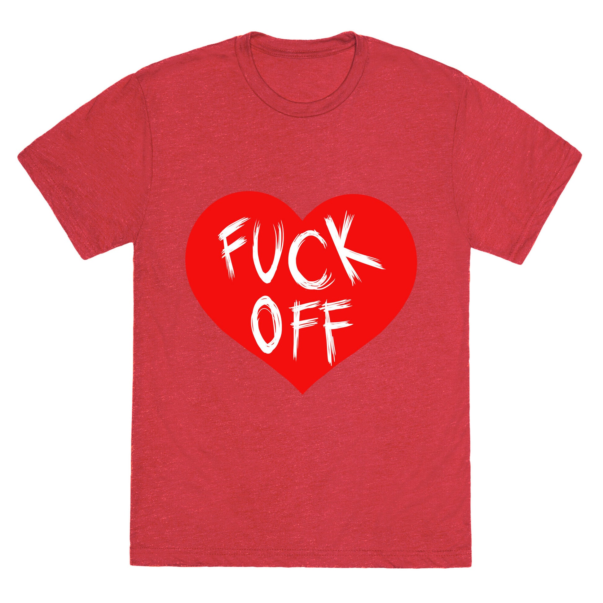 Fuck Off- Heart (Dark Tank) Unisex Triblend Tee
