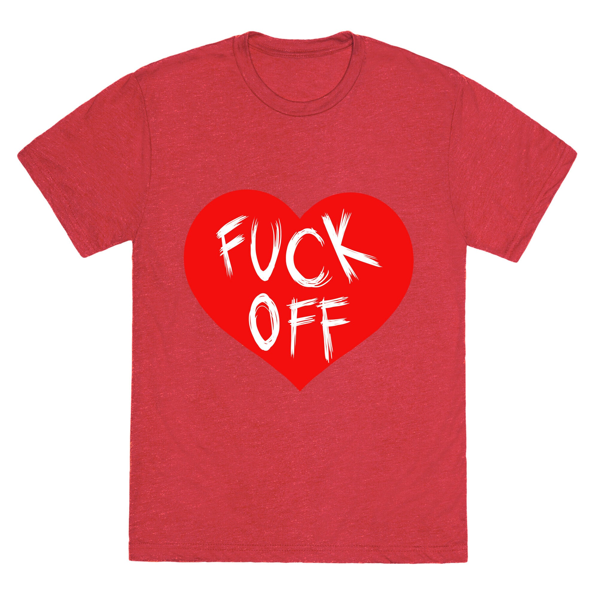 Fuck Off- Heart (Dark Tank) Unisex Triblend Tee