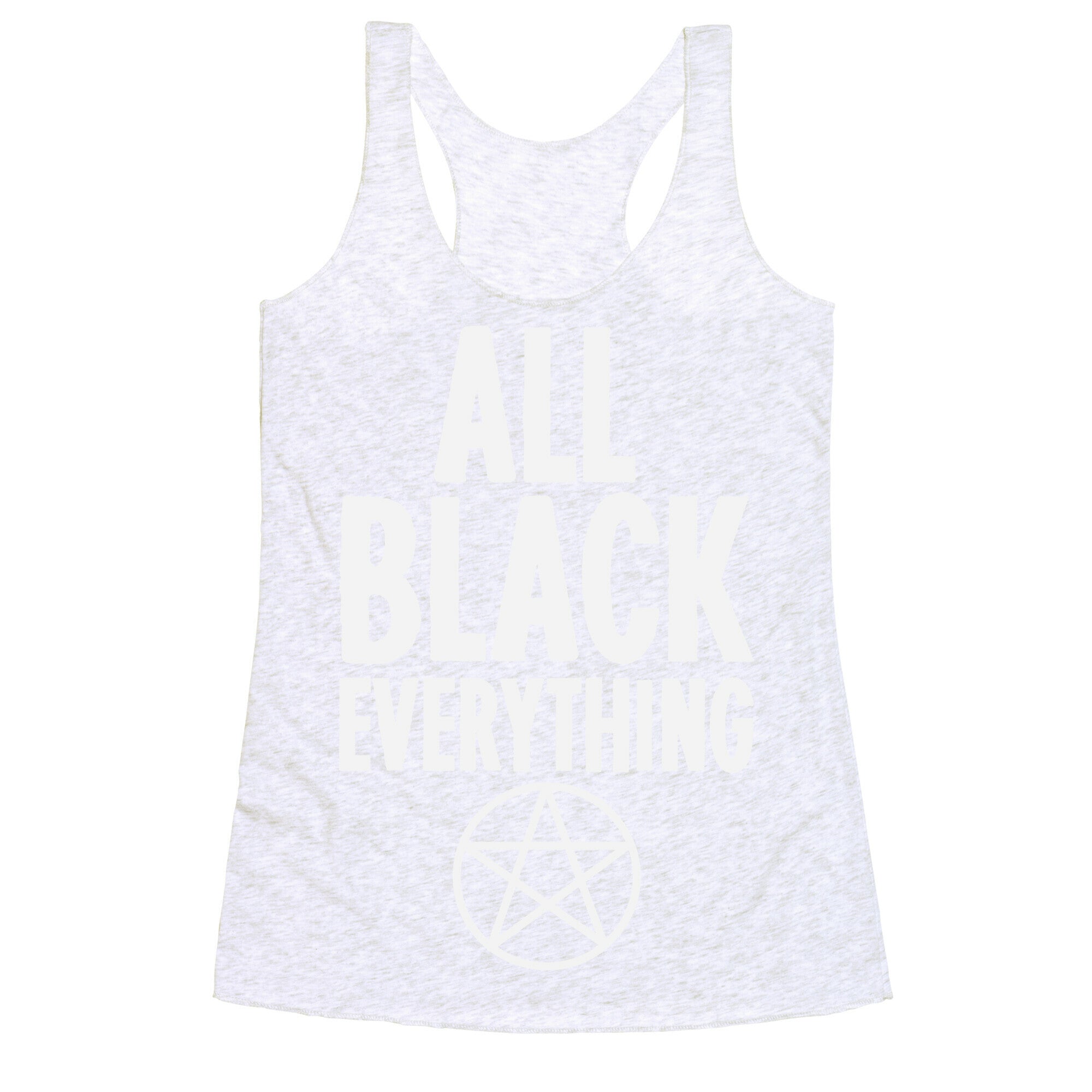 All Black Everything Racerback Tank