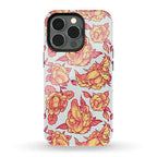 Floral Penis Pattern Orange Phone Case