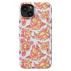 Floral Penis Pattern Orange Phone Case