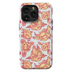Floral Penis Pattern Orange Phone Case