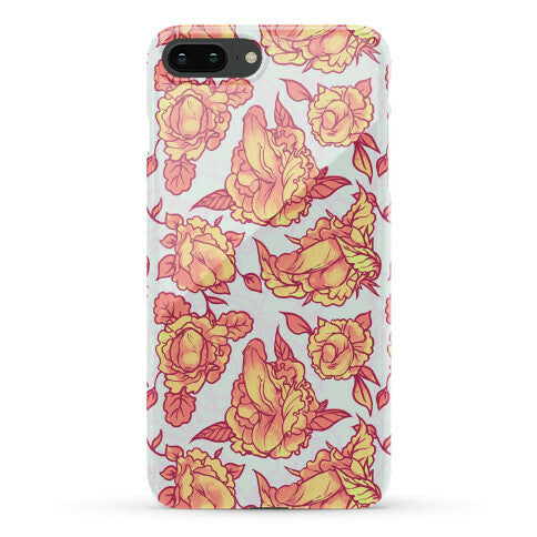 Floral Penis Pattern Orange Phone Case