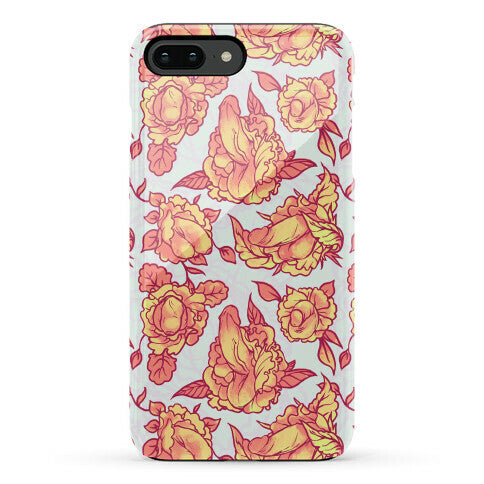 Floral Penis Pattern Orange Phone Case
