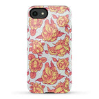 Floral Penis Pattern Orange Phone Case