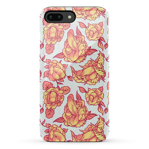 Floral Penis Pattern Orange Phone Case