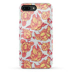 Floral Penis Pattern Orange Phone Case