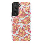Floral Penis Pattern Orange Phone Case
