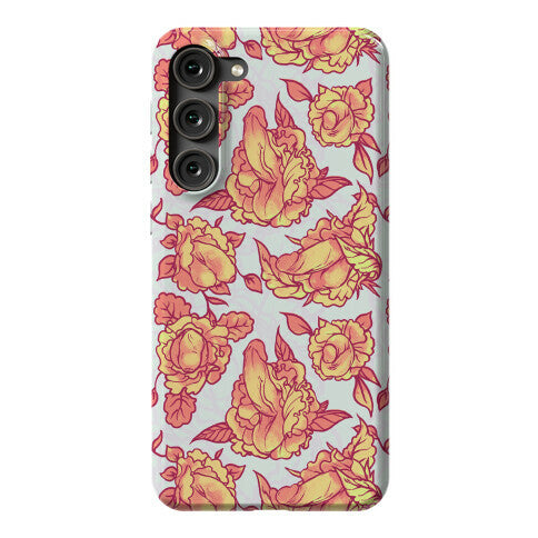 Floral Penis Pattern Orange Phone Case