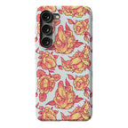 Floral Penis Pattern Orange Phone Case