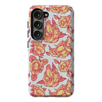 Floral Penis Pattern Orange Phone Case