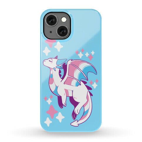 Trans Pride Dragon Phone Case