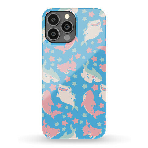 Happy Shark Pattern Phone Case