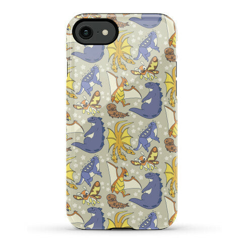 Godzilla and Friends Pattern Phone Case