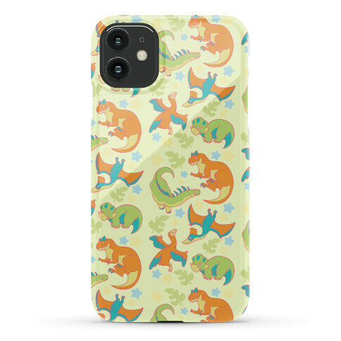 Funky Dinosaur Friends Pattern Phone Case