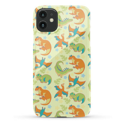 Funky Dinosaur Friends Pattern Phone Case