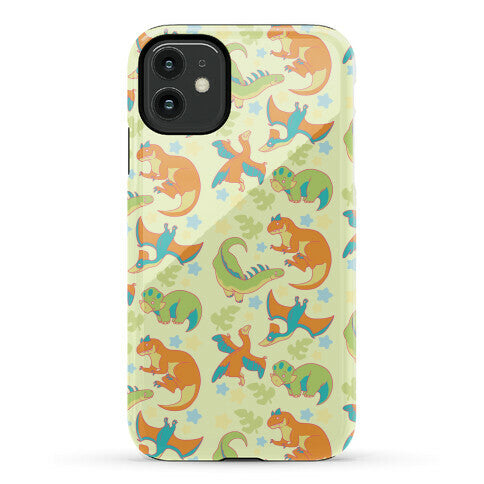 Funky Dinosaur Friends Pattern Phone Case