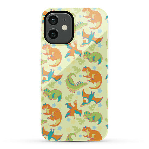 Funky Dinosaur Friends Pattern Phone Case