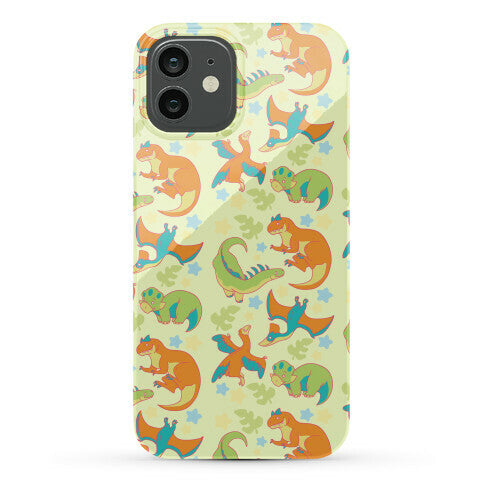 Funky Dinosaur Friends Pattern Phone Case