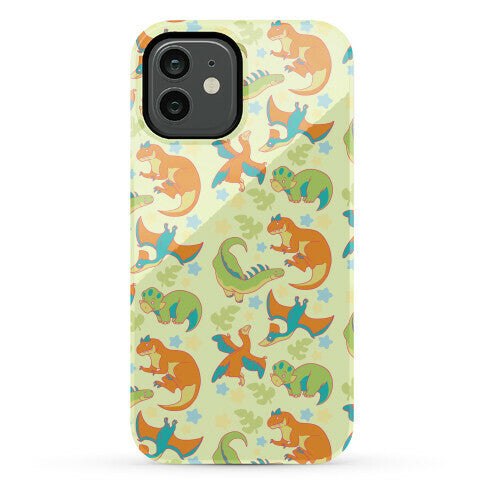 Funky Dinosaur Friends Pattern Phone Case