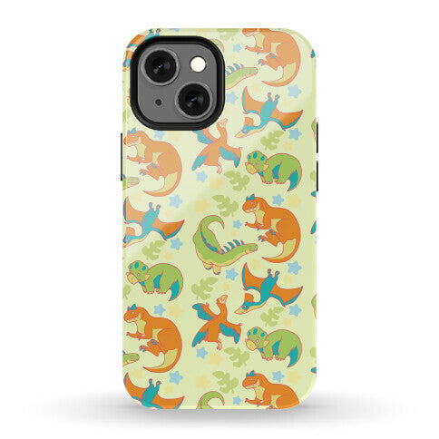 Funky Dinosaur Friends Pattern Phone Case