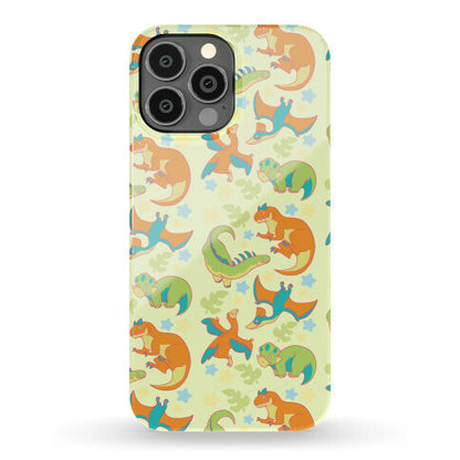 Funky Dinosaur Friends Pattern Phone Case