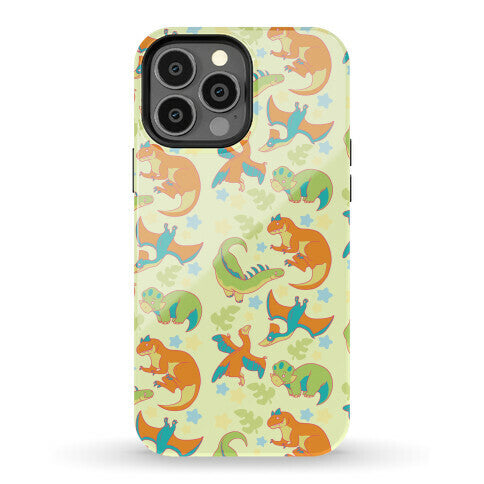 Funky Dinosaur Friends Pattern Phone Case