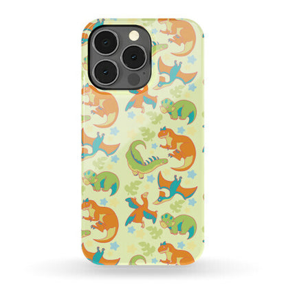 Funky Dinosaur Friends Pattern Phone Case