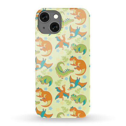 Funky Dinosaur Friends Pattern Phone Case