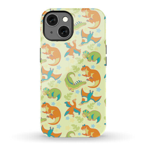 Funky Dinosaur Friends Pattern Phone Case