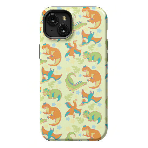 Funky Dinosaur Friends Pattern Phone Case