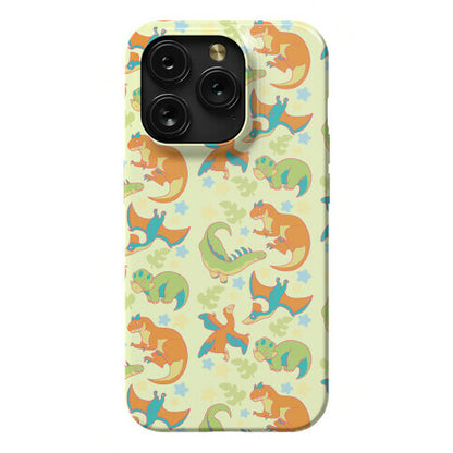 Funky Dinosaur Friends Pattern Phone Case