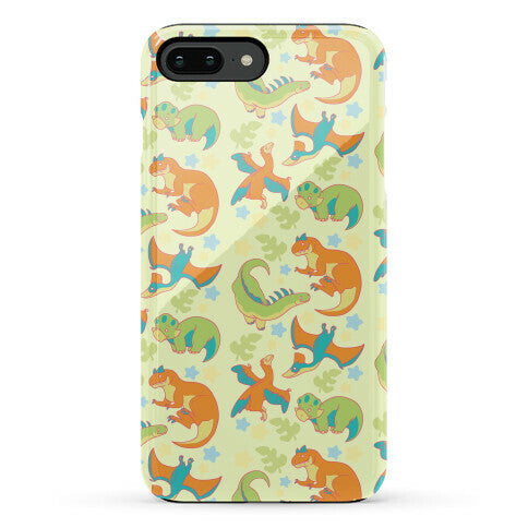 Funky Dinosaur Friends Pattern Phone Case