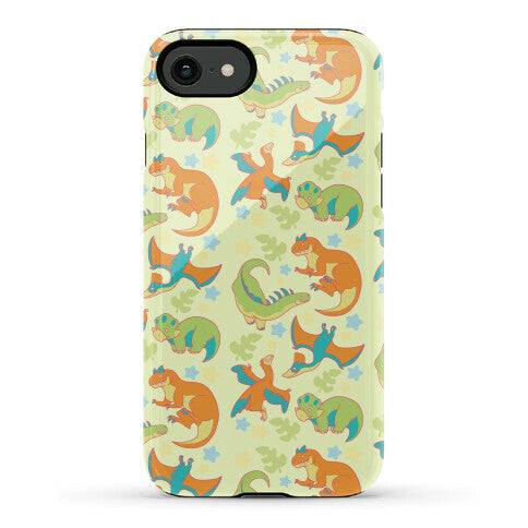 Funky Dinosaur Friends Pattern Phone Case