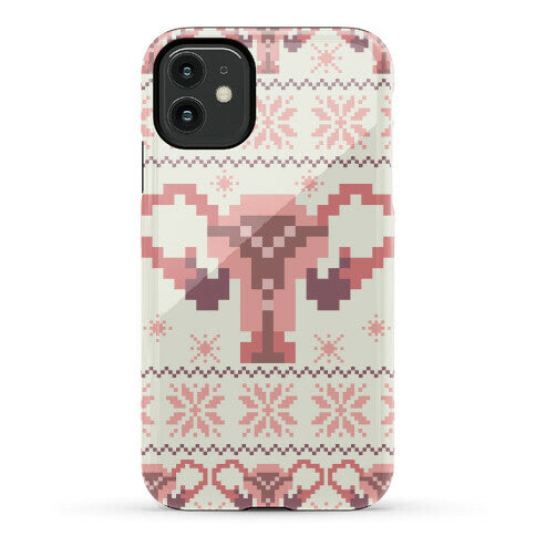 Uterus Sweater Pattern Phone Case