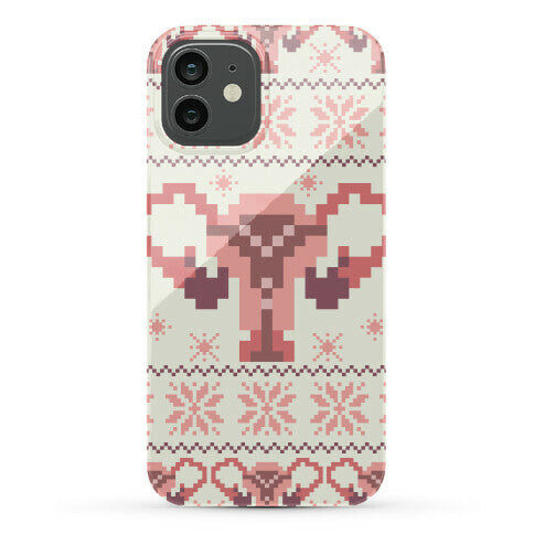 Uterus Sweater Pattern Phone Case