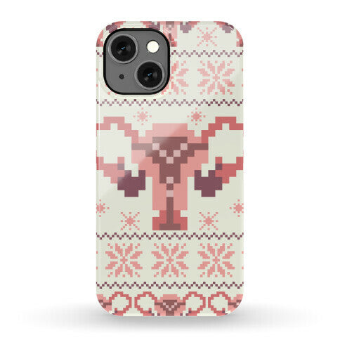 Uterus Sweater Pattern Phone Case