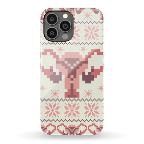 Uterus Sweater Pattern Phone Case