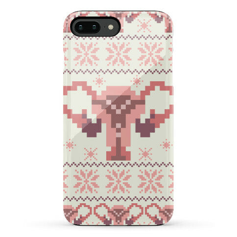 Uterus Sweater Pattern Phone Case