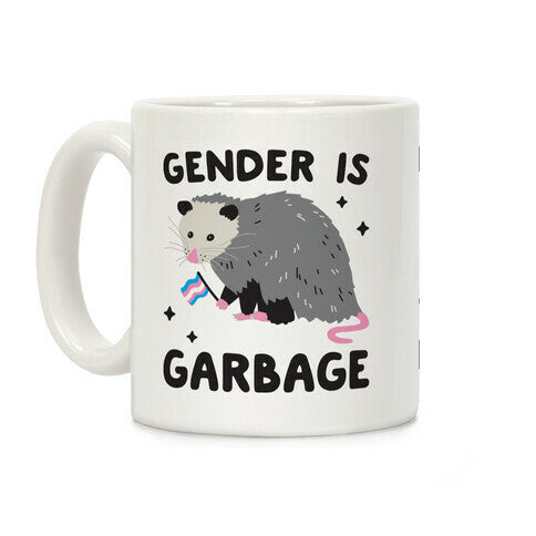 Gender Is Garbage Trans Opossum Coffee Mug