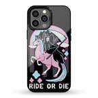 Ride or Die - Grim Reaper and Unicorn Phone Case